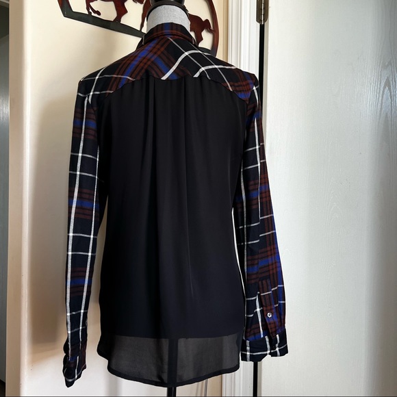 L’AGENCE Denice Contrast Back Shirt S - Picture 7 of 11